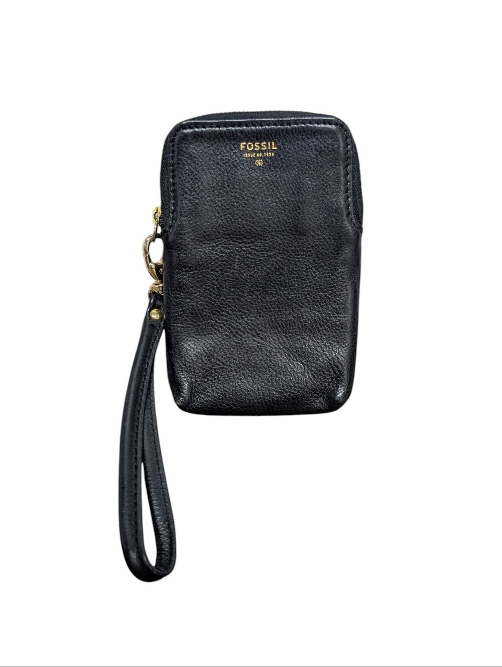 FOSSIL Black Leather Wristlet Wallet
